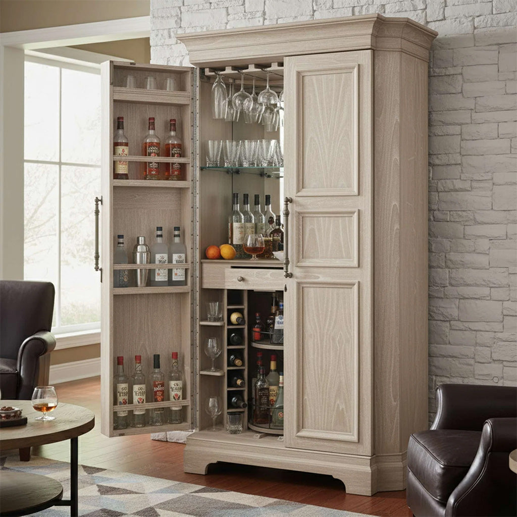 Howard Miller Passport Corner III Wine &amp; Bar Cabinet 695354 in interior decor - Home Bars USA
