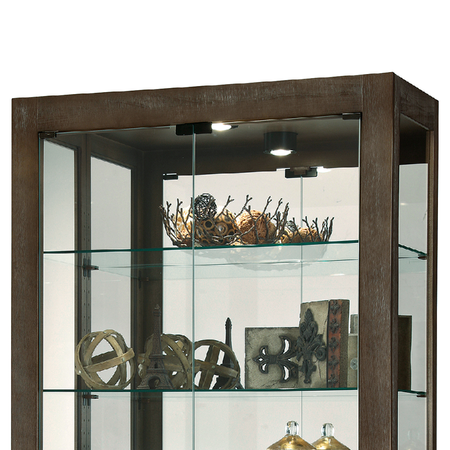 Howard Miller Quinn III Curio Cabinet 680680 top details - Home Bars USA
