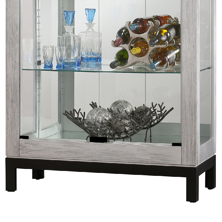 Howard Miller Quinn II Curio Cabinet 680599 base details - Home Bars USA