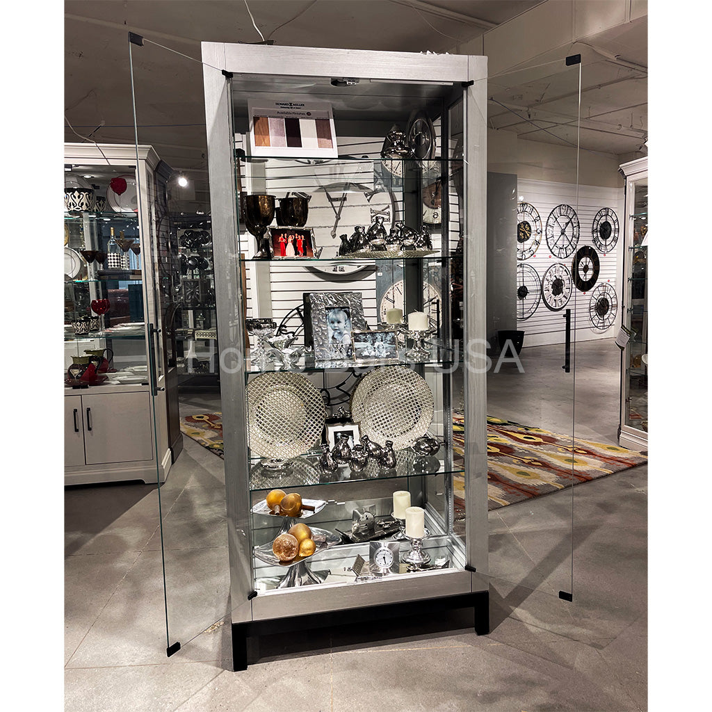 Howard Miller Quinn II Curio Cabinet 680599 real photo of the front with an open door - Home Bars USA