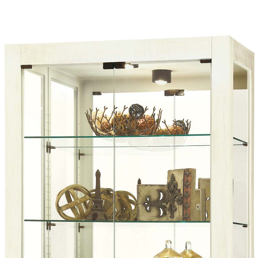 Howard Miller Quinn IV Quinn Curio Cabinet 680681 top details - Home Bars USA