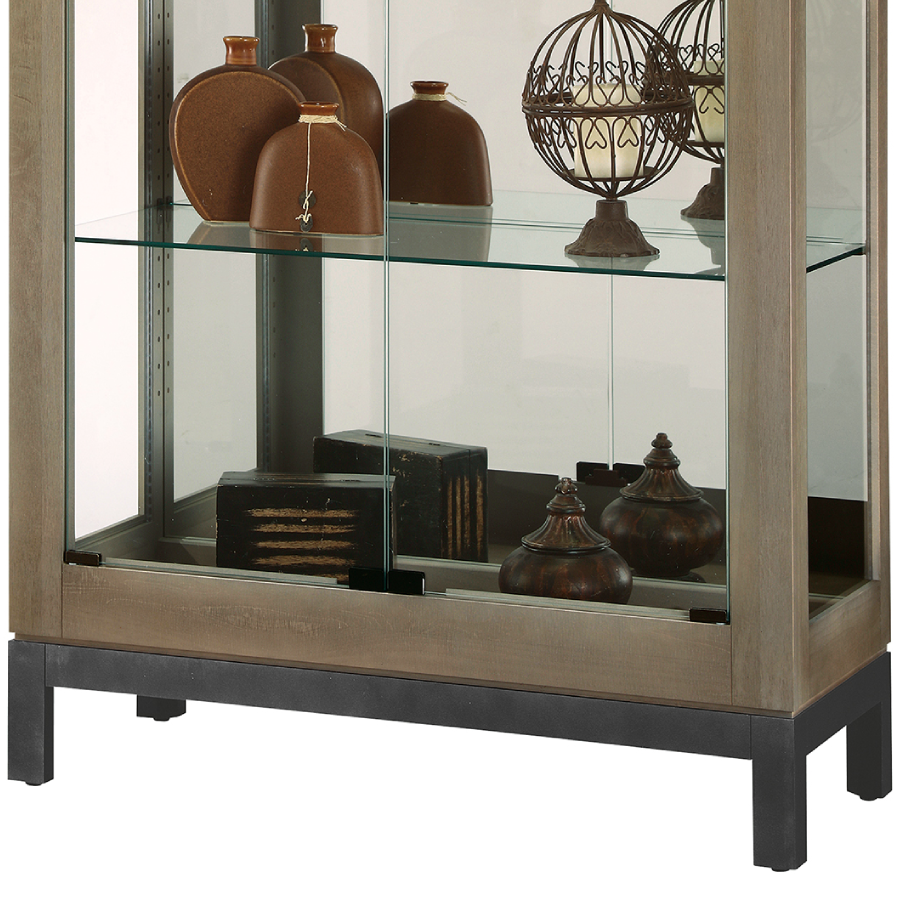 Howard Miller Quinn V Curio Cabinet 680682 base details - Home Bars USA