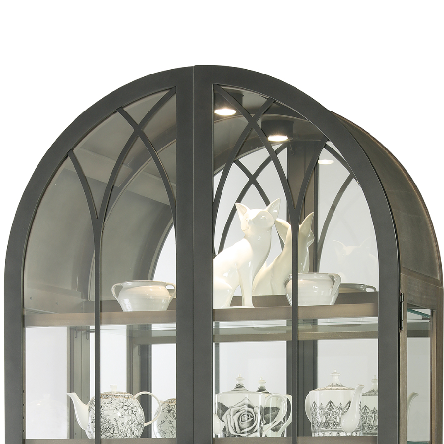 Howard Miller Ramona Curio Cabinet 680700 top details - Home Bars USA