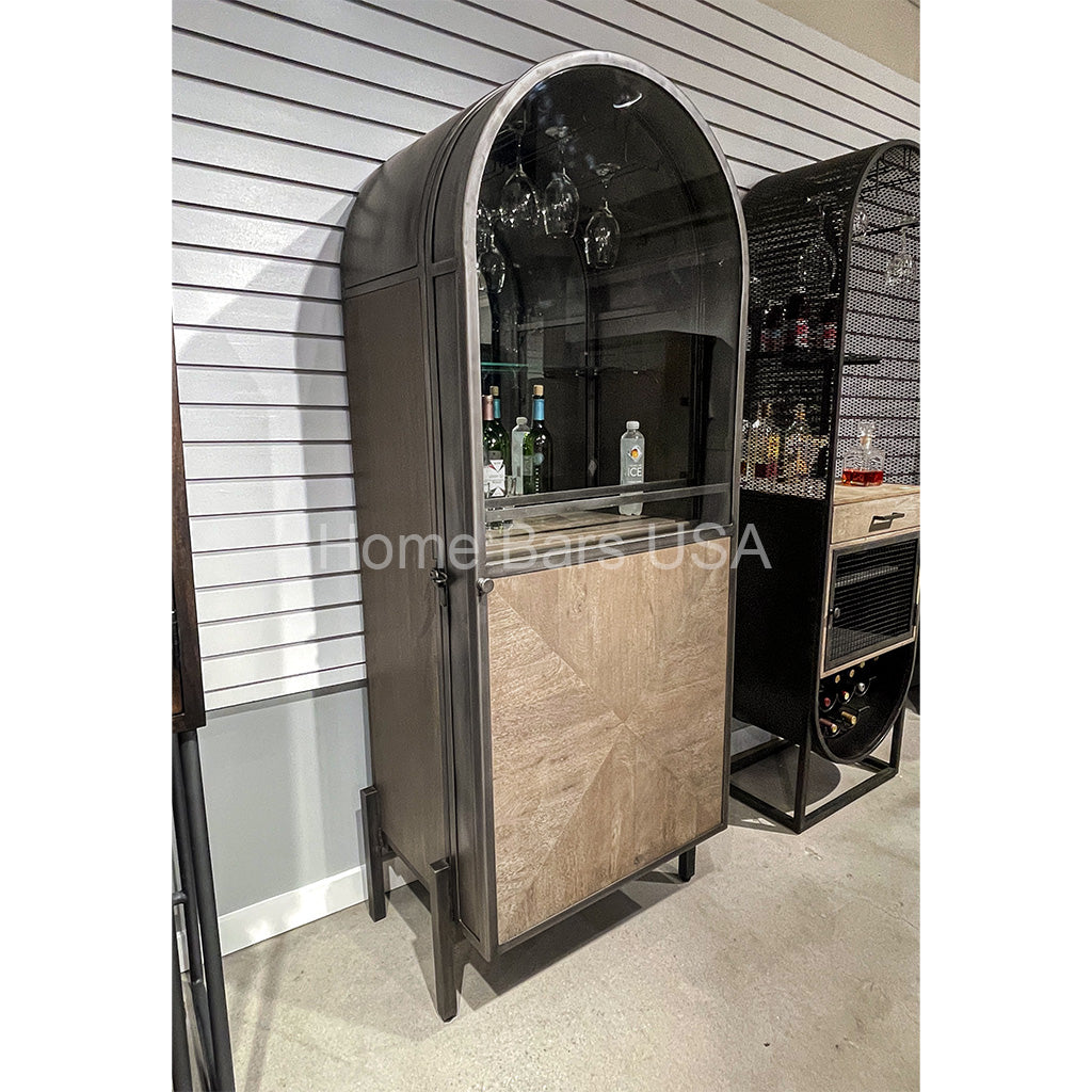 Howard Miller Ramses Wine &amp; Bar Cabinet 695318 real photo of the angle with the closed door - Home Bars USA