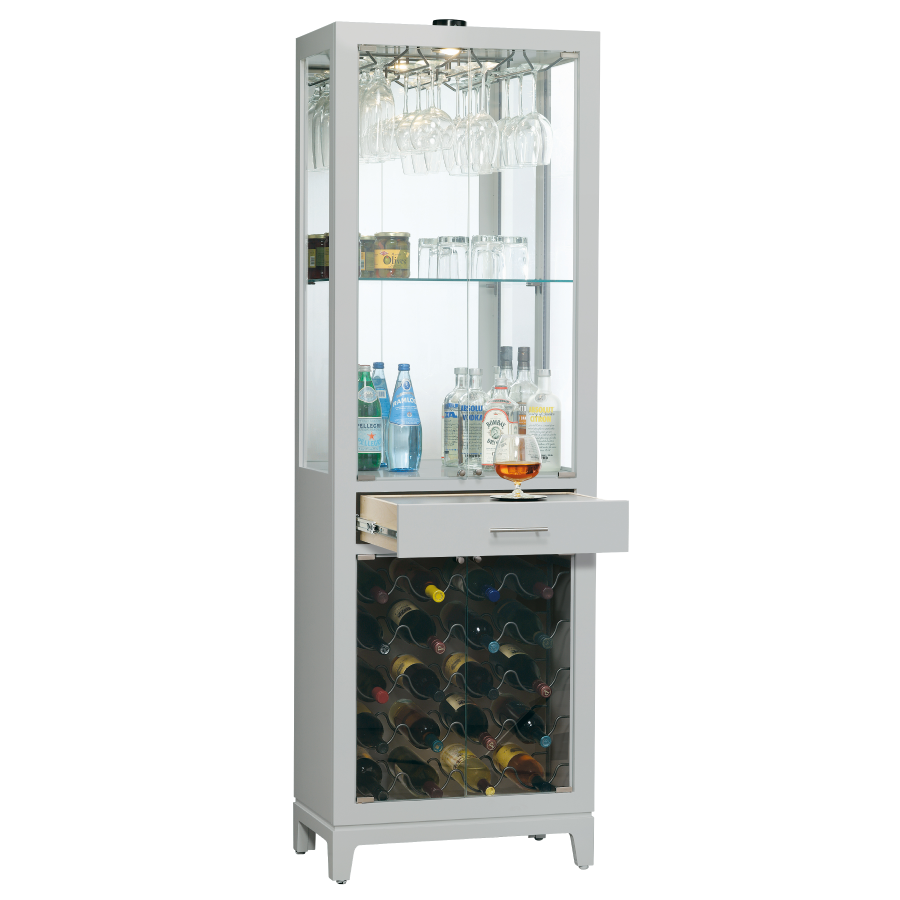 Howard Miller Samson Wine &amp; Bar Cabinet 690050 with an open shelf for serving space - Home Bars USA