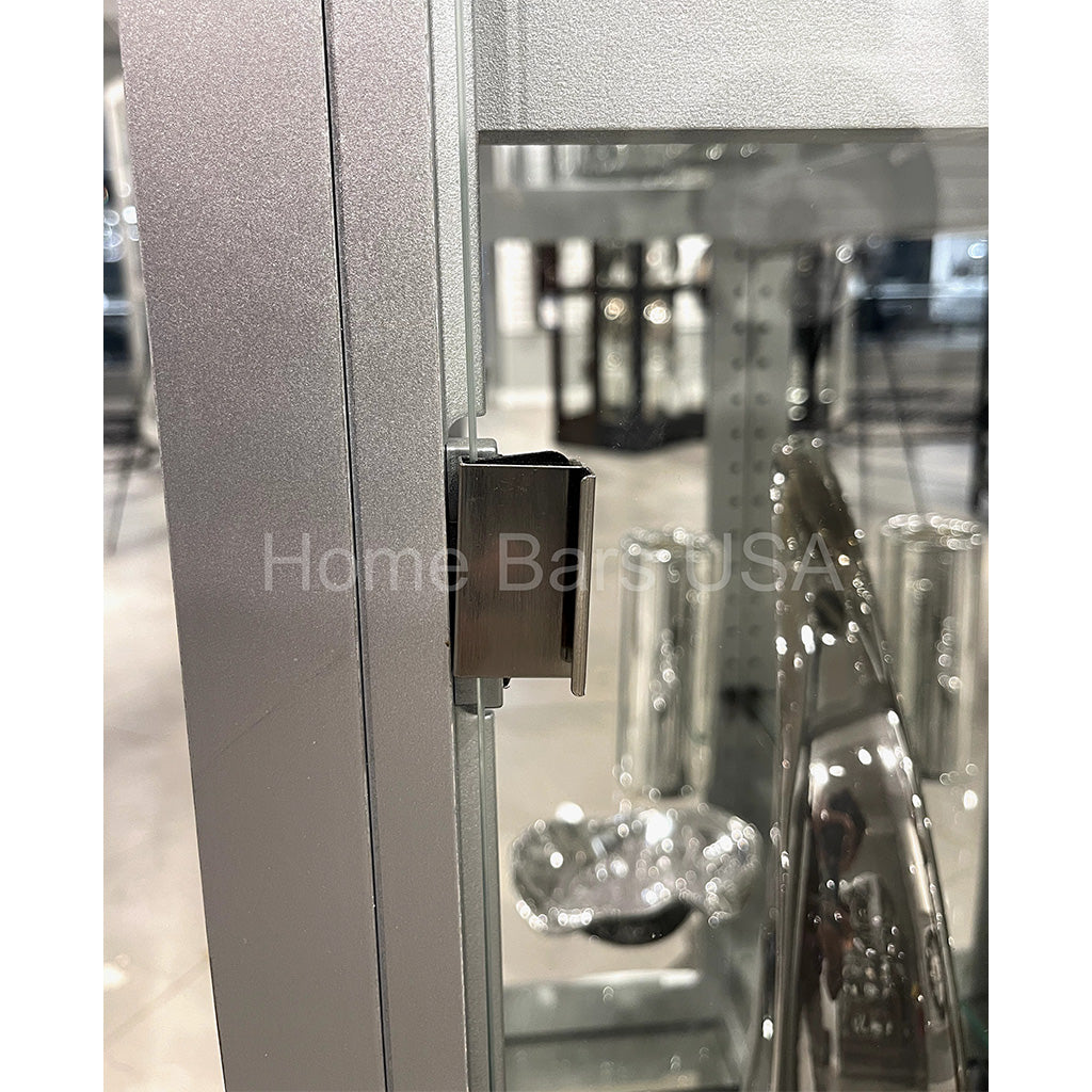 Howard Miller Shayne Curio Cabinet 680590 real photo of the details - Home Bars USA