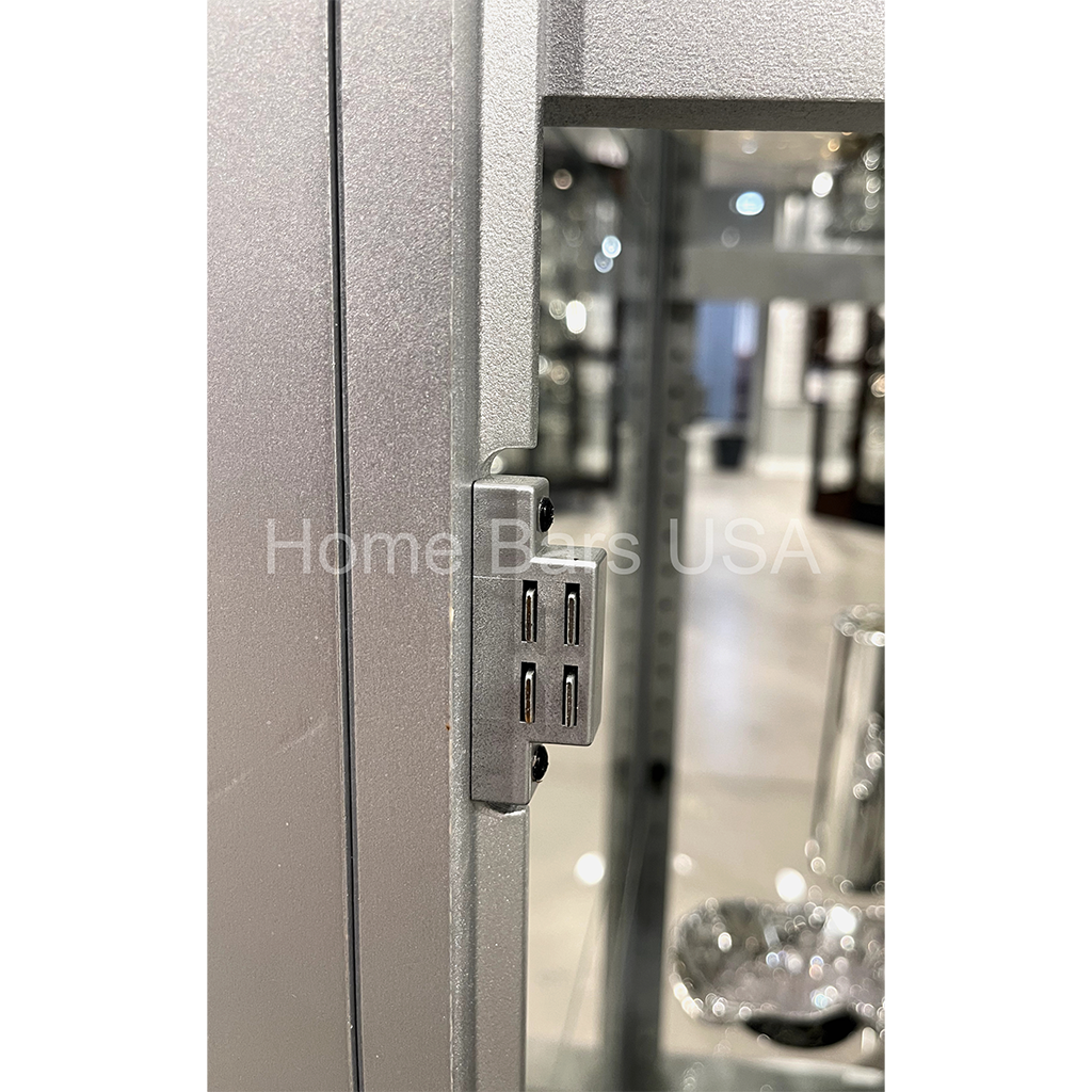 Howard Miller Shayne Curio Cabinet 680590 real photo of the locking door - Home Bars USA