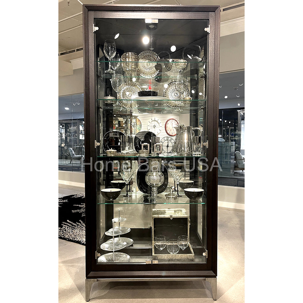 Howard Miller Sheena Curio Cabinet 680692 real image front - Home Bars USA