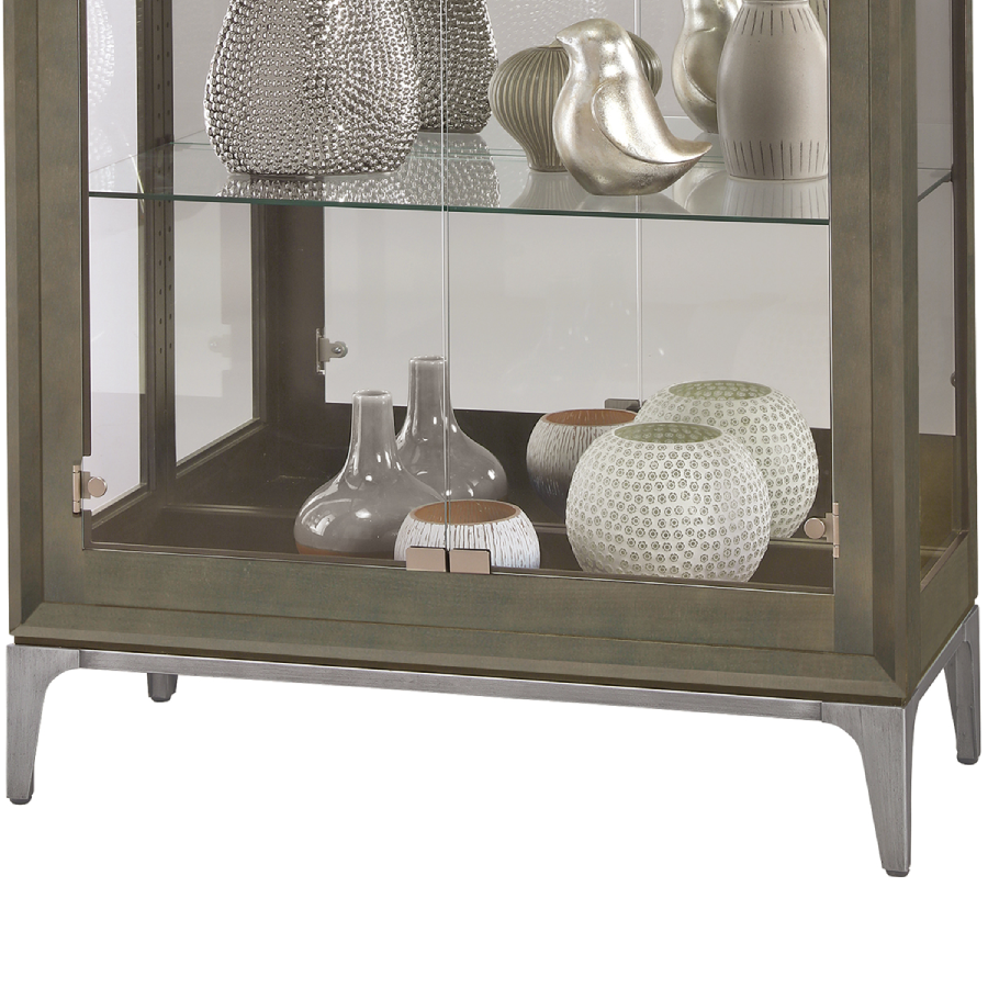 Howard Miller Sheena III Curio Cabinet 680694 details of a base part - Home Bars USA