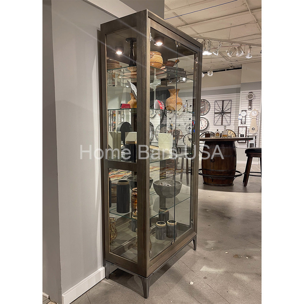 Howard Miller Sheena III Curio Cabinet 680694 real photo of the angle - Home Bars USA