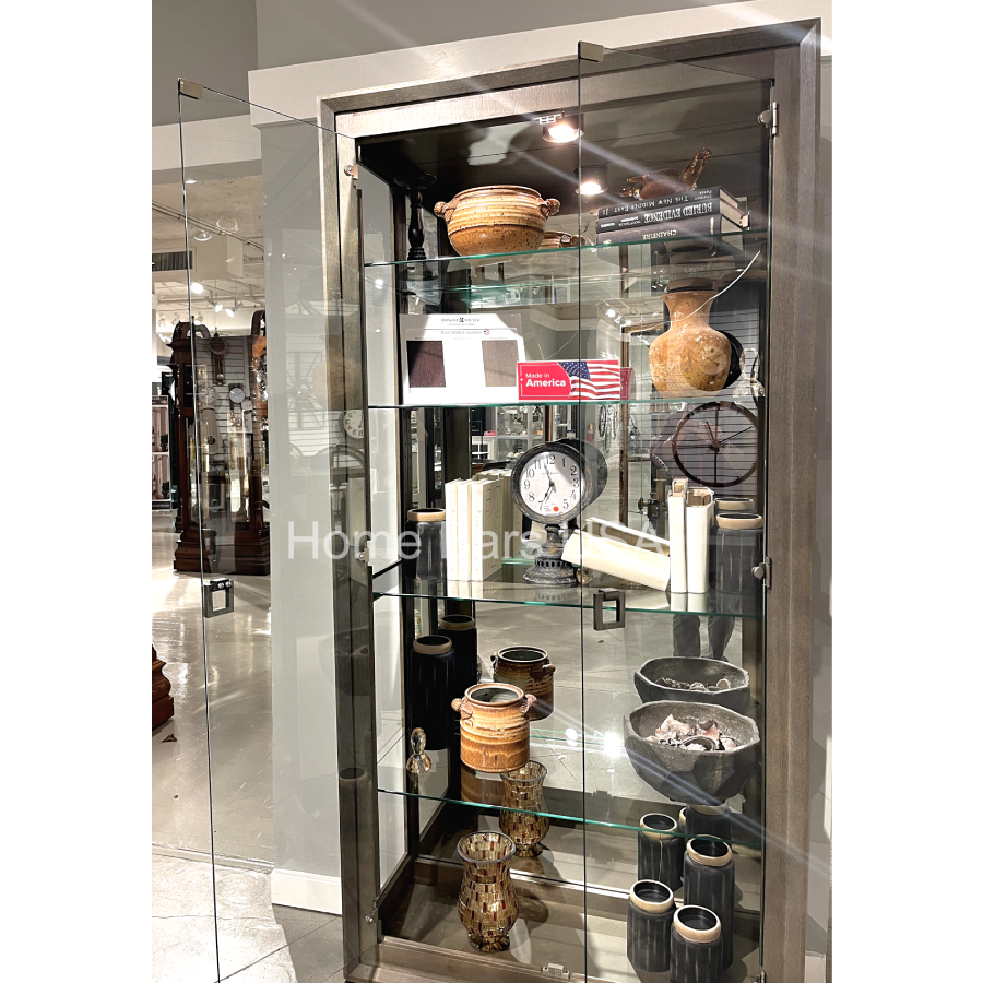 Howard Miller Sheena III Curio Cabinet 680694 real photo with open doors - Home Bars USA