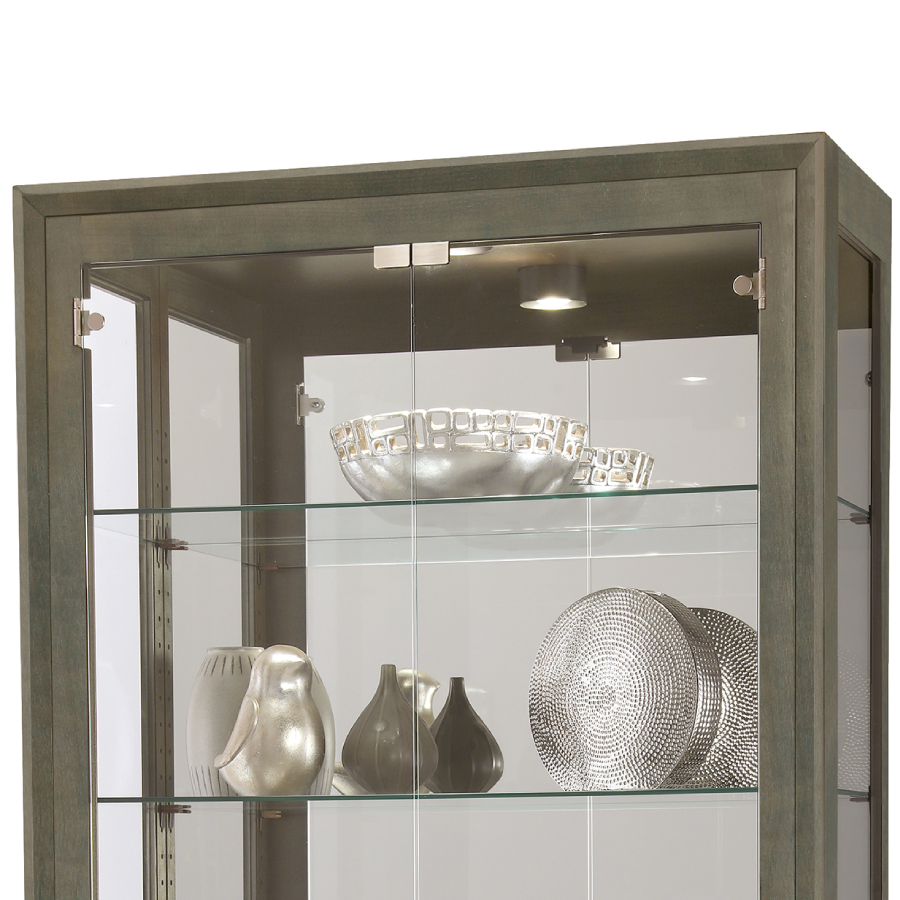 Howard Miller Sheena III Curio Cabinet 680694 details of a top part - Home Bars USA