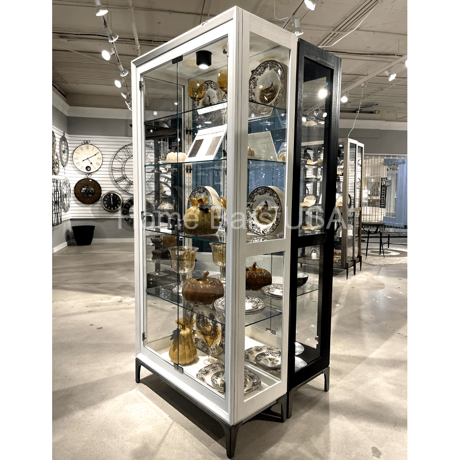 Howard Miller Sheena II Curio Cabinet 680693 real photo angle view - Home Bars USA