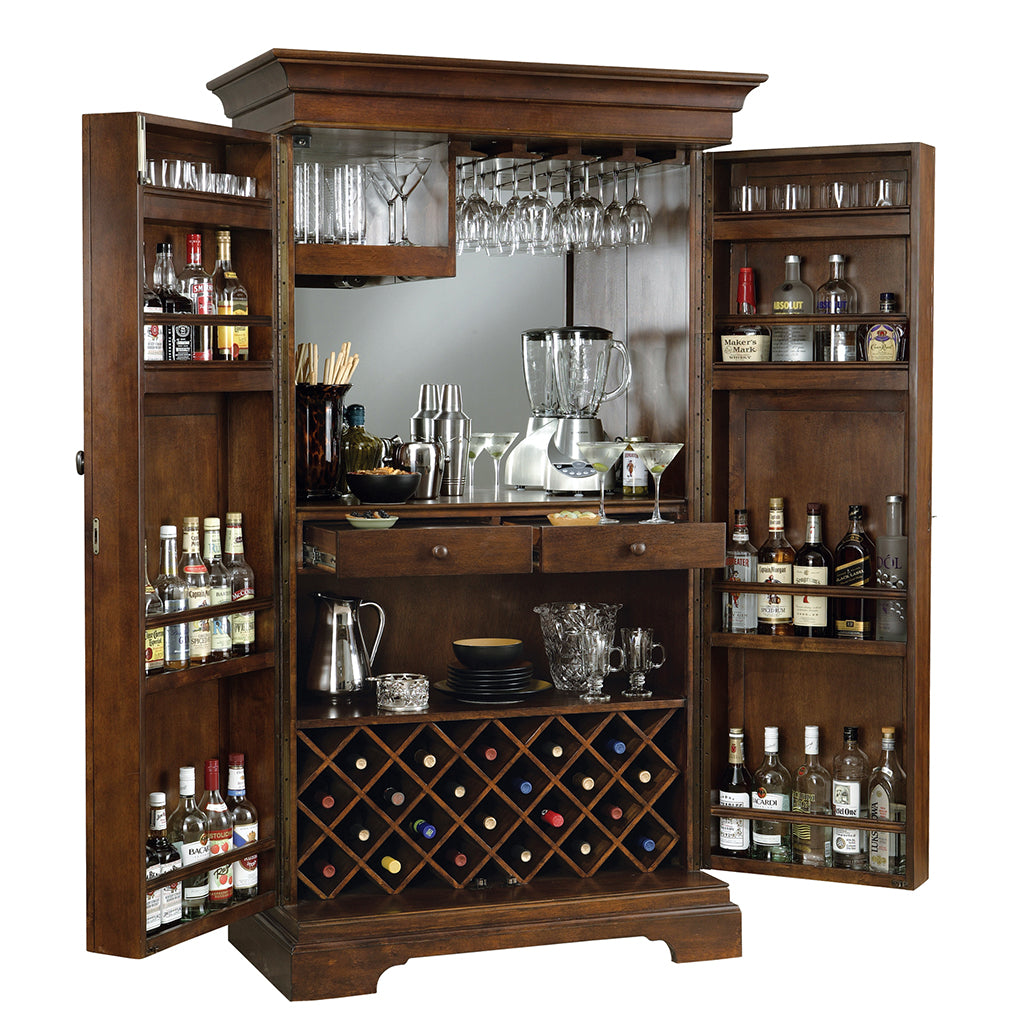 Home Wine Bar Cabinet 5-piece Set With Display Shelf By NewAge