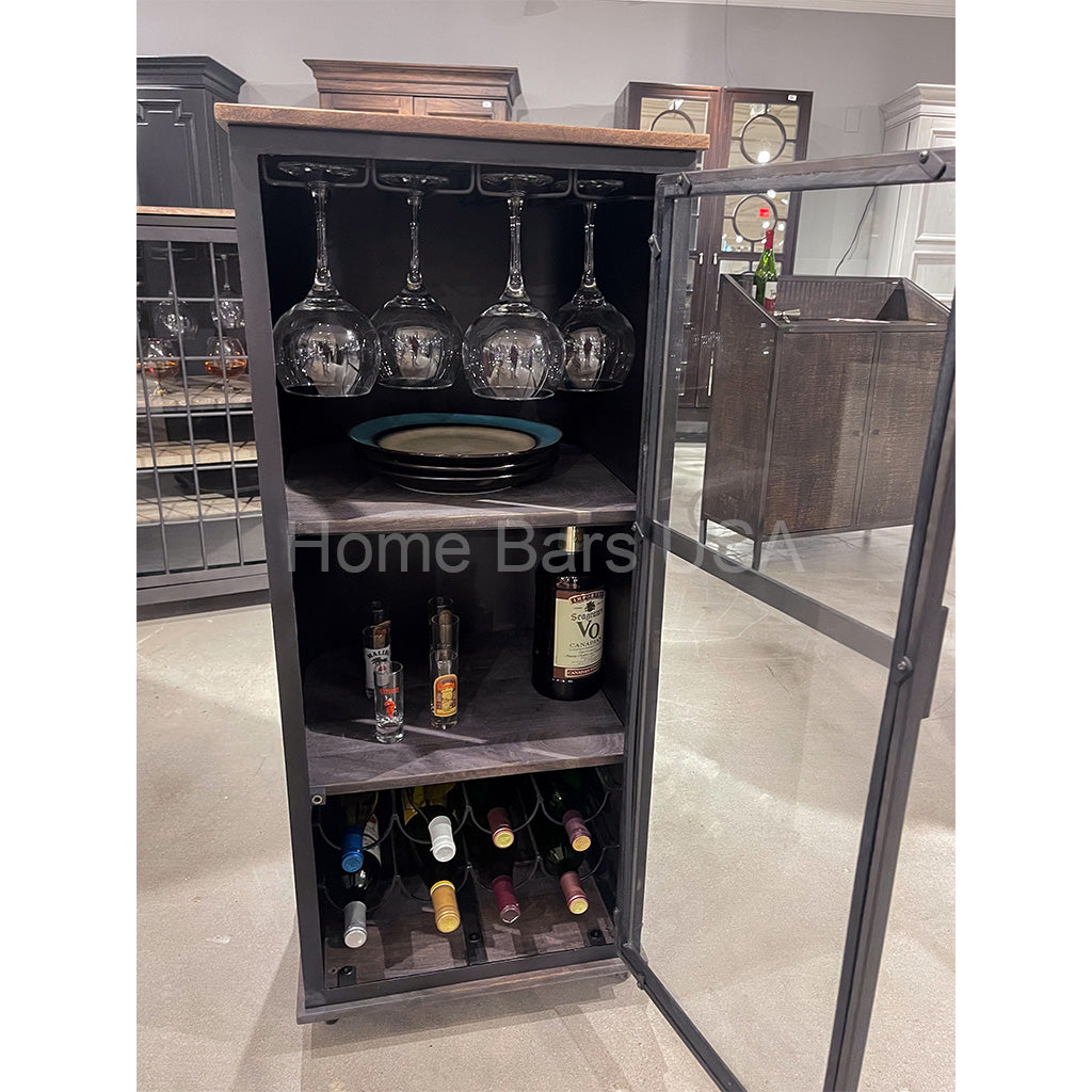 Howard Miller Stir Stick Wine &amp; Bar Cabinet 695272 real photo of the front with an open door - Home Bars USA