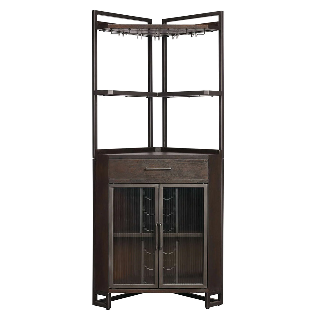 Howard Miller Studio Corner III Wine &amp; Bar Cabinet 695363 front empty - Home Bars USA