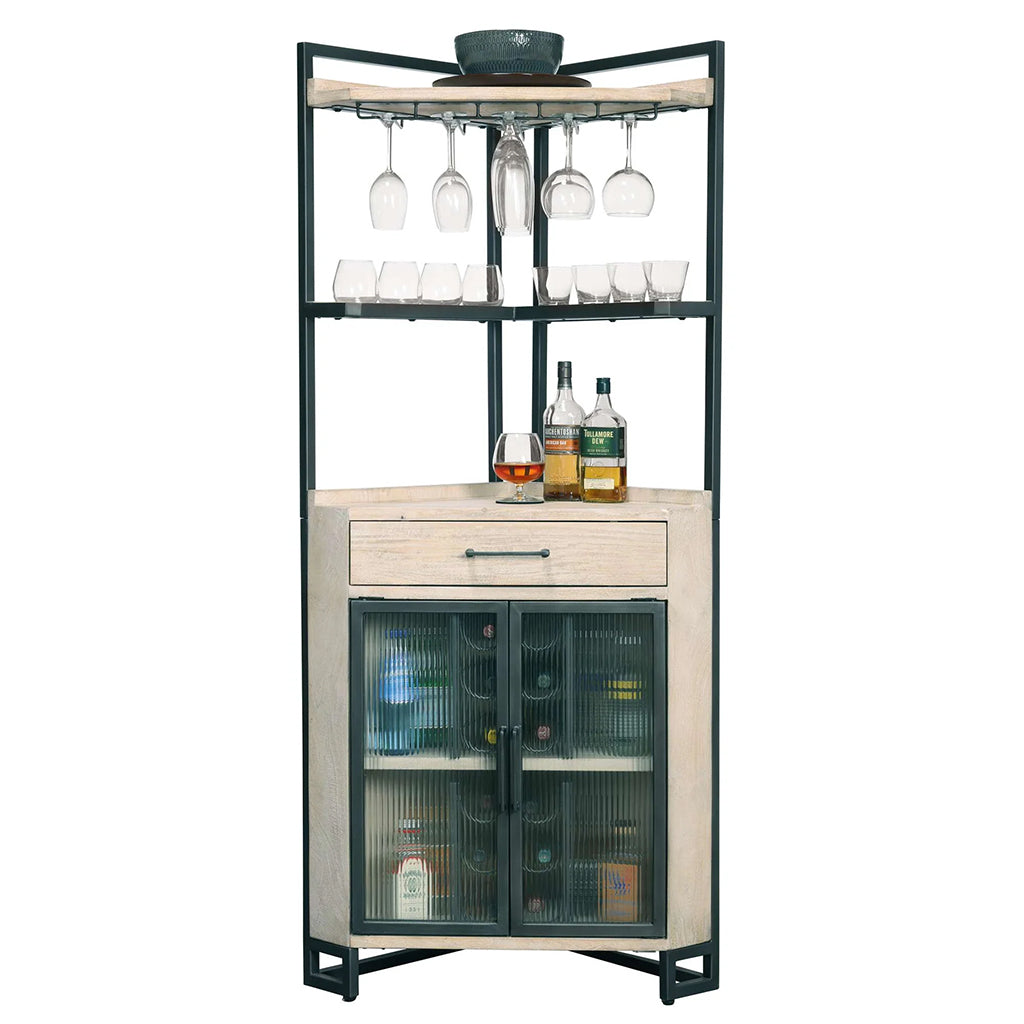 Howard Miller Studio Corner Wine &amp; Bar Cabinet 695361 front full - Home Bars USA