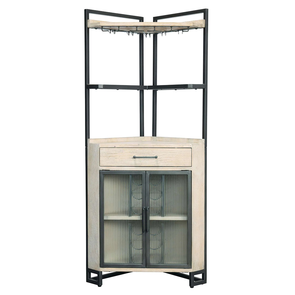 Howard Miller Studio Corner Wine &amp; Bar Cabinet 695361 front empty - Home Bars USA