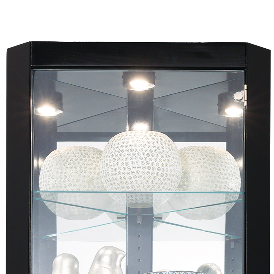 Howard Miller Tamsin III Corner Curio Cabinet 680722 details a top part - Home Bars USA