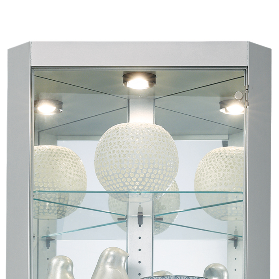 Howard Miller Tamsin II Corner Curio Cabinet 680721 details of a top part - Home Bars USA