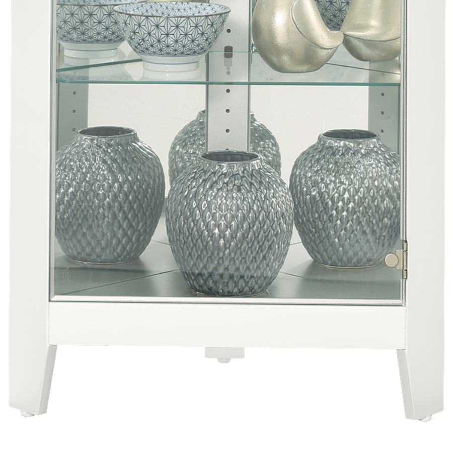 Howard Miller Tamsin IV Corner Curio Cabinet 680723 details of a base part - Home Bars USA