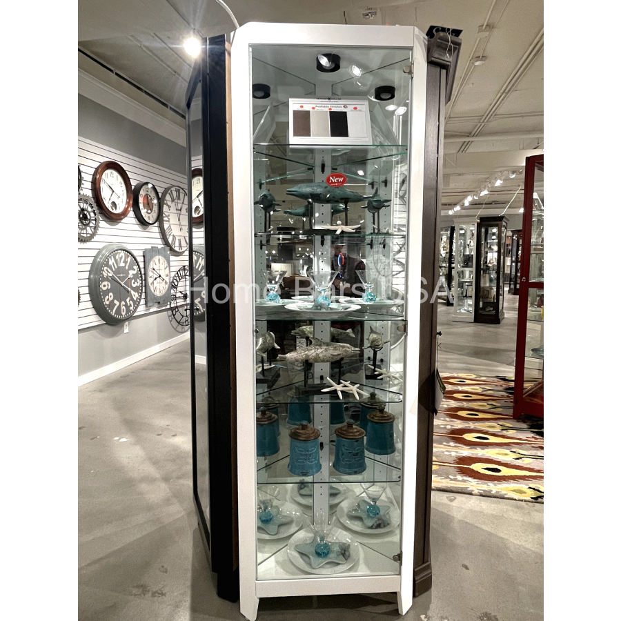 Howard Miller Tamsin IV Corner Curio Cabinet 680723 real photo of the front view - Home Bars USA