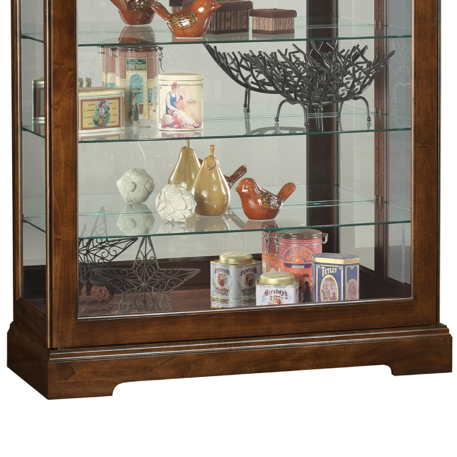 Howard Miller Tyler Curio Cabinet 680537 details of a base details - Home Bars USA