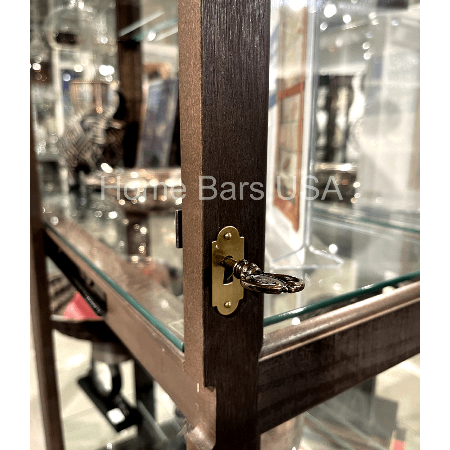 Howard Miller Tyler Curio Cabinet 680537 real photo of the key to the locking door - Home Bars USA