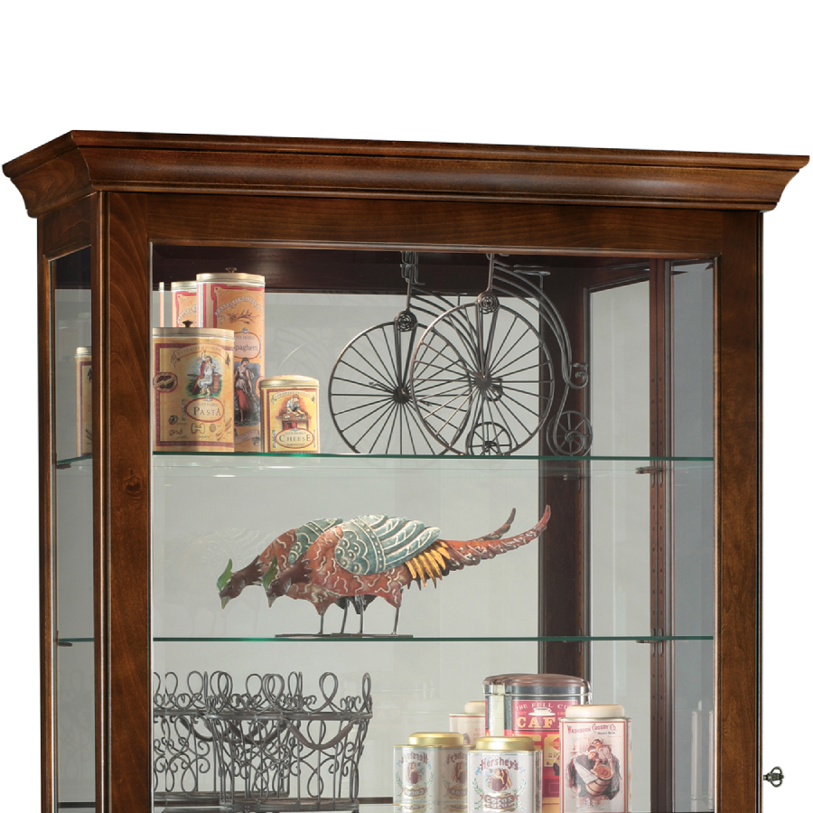 Howard Miller Tyler Curio Cabinet 680537 details of a top part - Home Bars USA