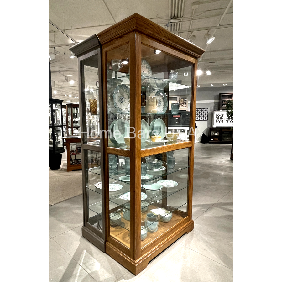 Howard Miller Tyler VII Curio Cabinet 680646 real photo angle - Home Bars USA