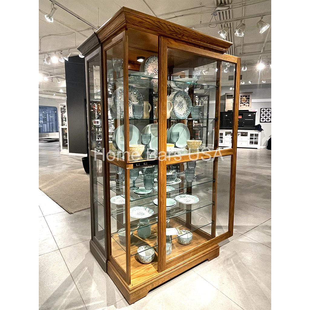 Howard Miller Tyler VII Curio Cabinet 680646 real photo of the sliding door - Home Bars USA