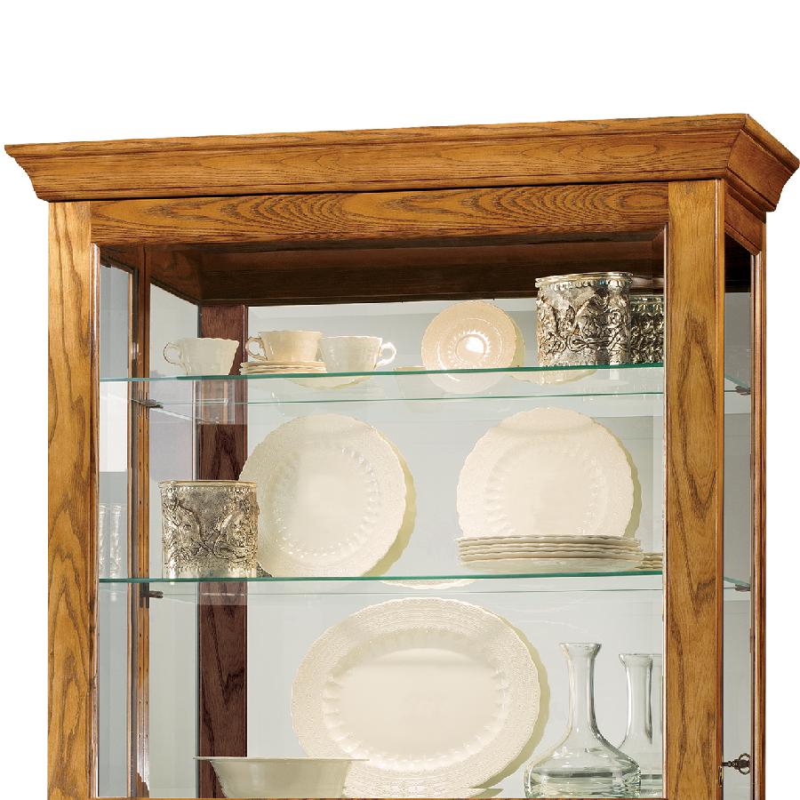Howard Miller Tyler VII Curio Cabinet 680646 top details - Home Bars USA