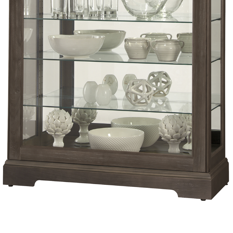 Howard Miller Tyler VI Curio Cabinet 680638 base details - Home Bars USA