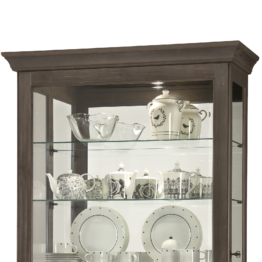 Howard Miller Tyler VI Curio Cabinet 680638 top details - Home Bars USA