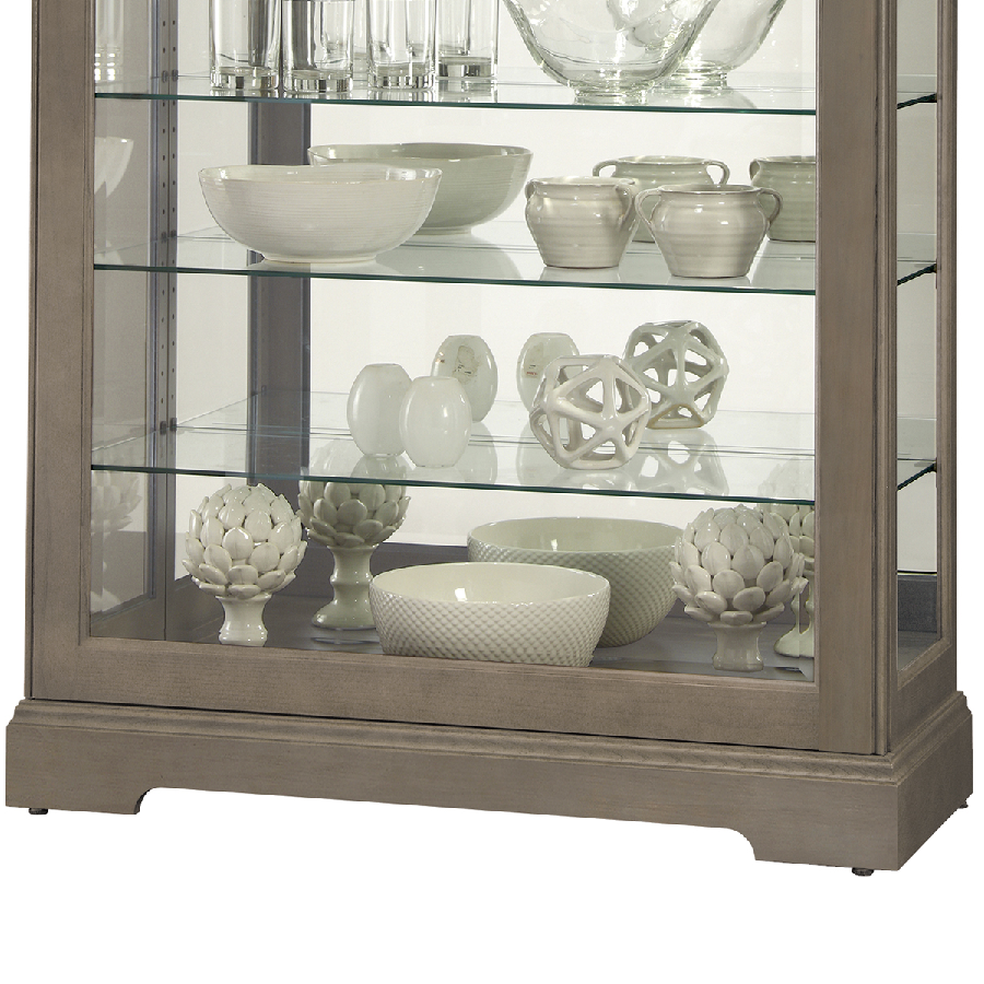 Howard Miller Tyler V Curio Cabinet 680640 base details - Home Bars USA