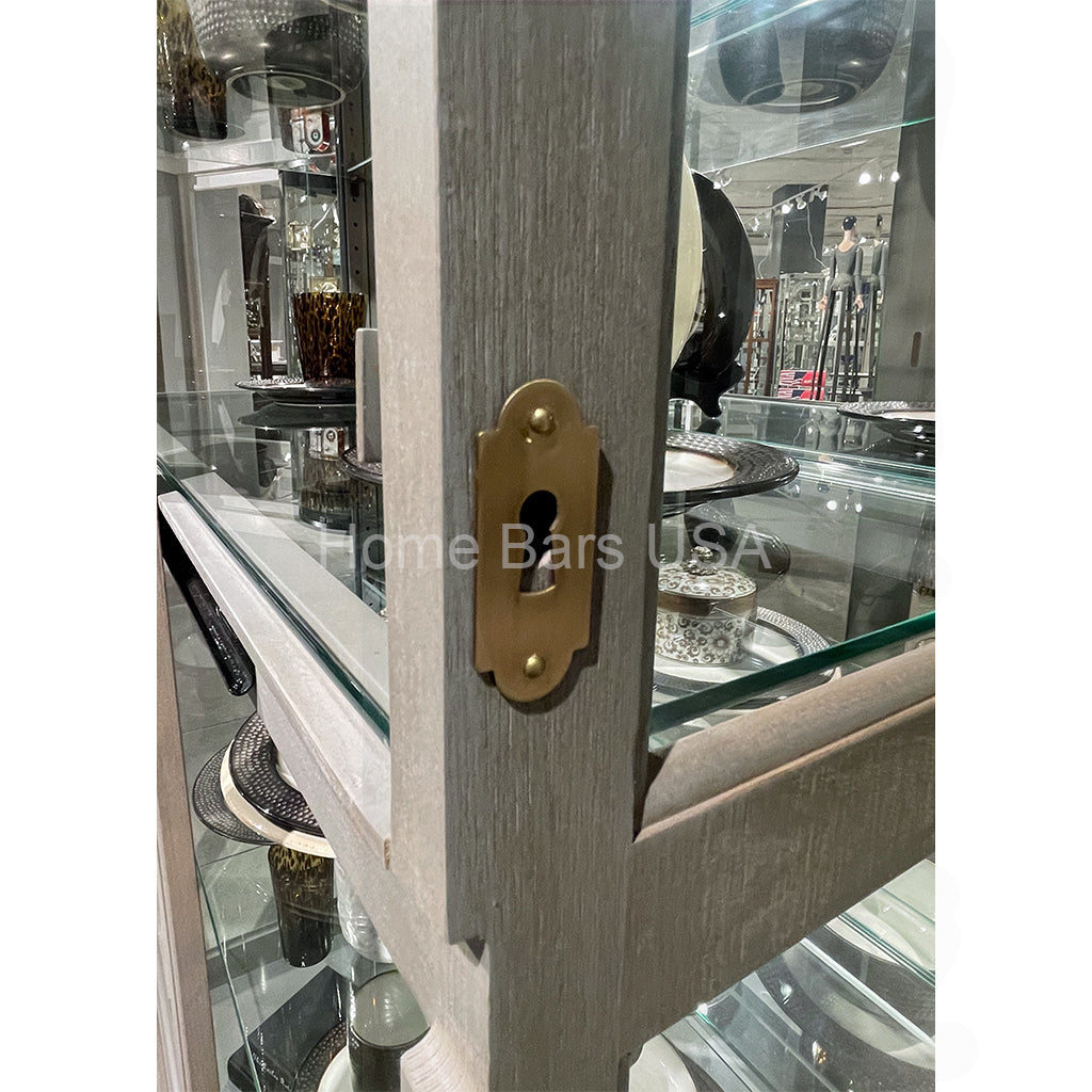 Howard Miller Tyler V Curio Cabinet 680640 real photo of the lock - Home Bars USA