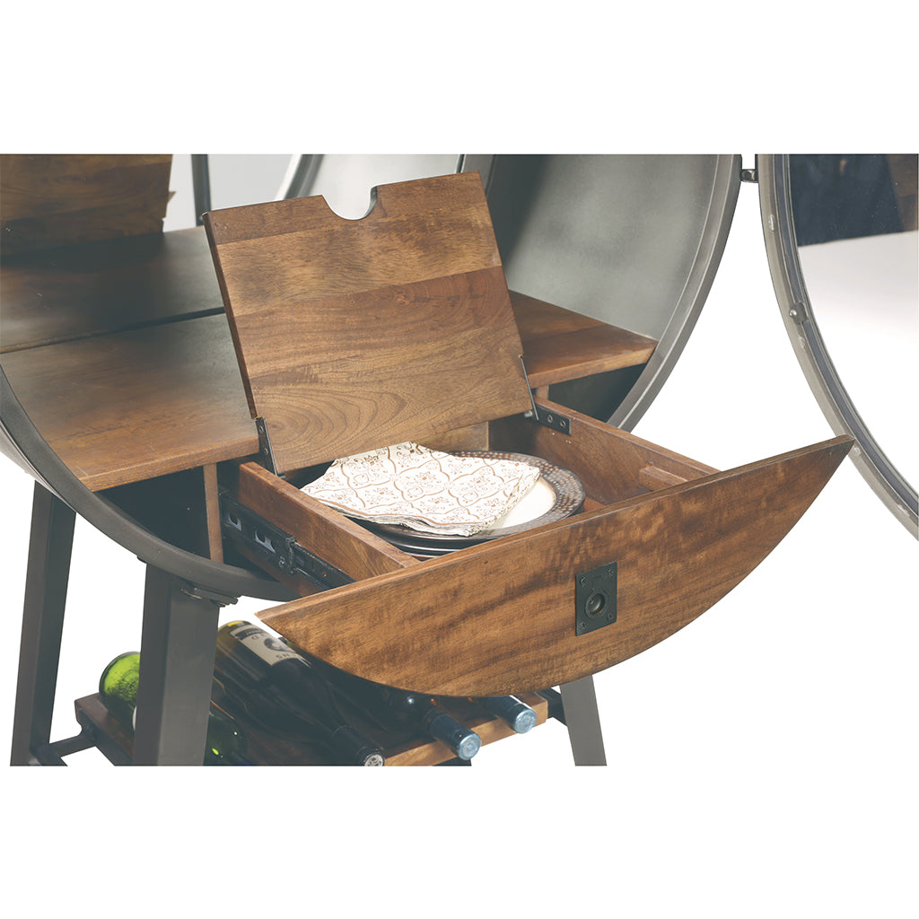 Howard Miller Zelda Wine &amp; Bar Cabinet 695322 drawer - Home Bars USA