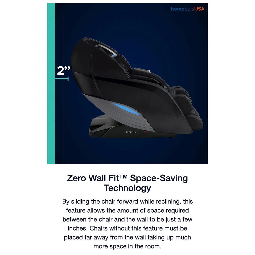 Infinity Dynasty 4D Massage Chair (Certified Pre-Owned) zero wall fit space-saving technology
