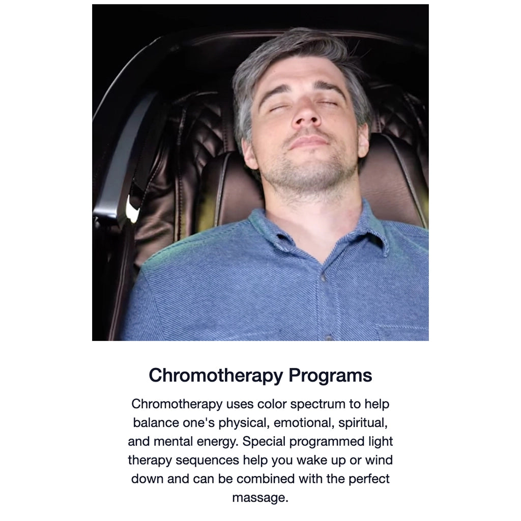 Infinity Evolution Max Massage Chair (Certified Pre-Owned) chromotherapy programs