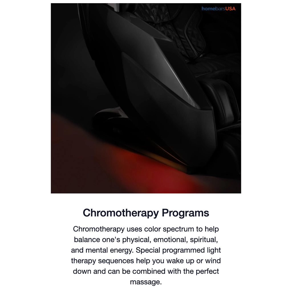 Infinity Imperial Syner-D Massage Chair (Certified Pre-Owned) chromotherapy programs