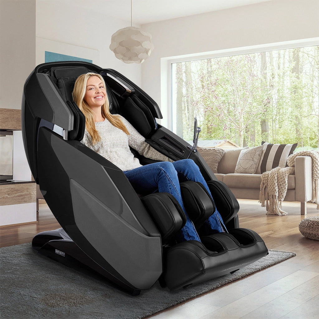 Infinity Imperial Syner-D Massage Chair in Black in lifestyle
