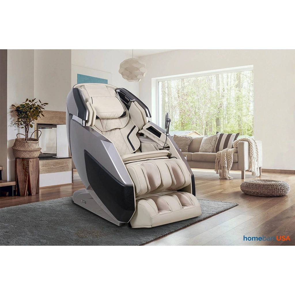 Infinity Imperial Syner-D Massage Chair in Gray/Tan (Certified Pre-Owned)