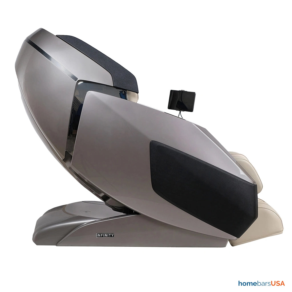 Infinity Imperial Syner-D Massage Chair in Gray/Tan (Certified Pre-Owned) side