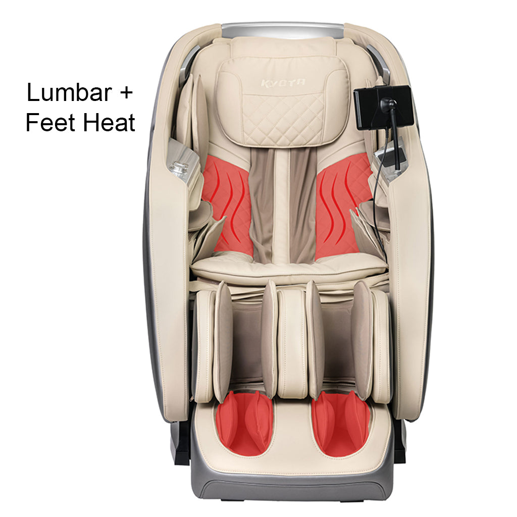 Kyota Joubu 4D Massage Chair M880 in Tan lumbar and feet heat