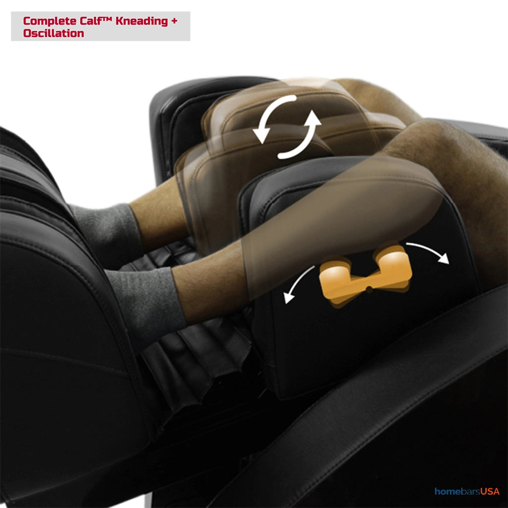 Kyota Nokori Syner-D Massage Chair M980 in Black (Certified Pre-Owned) complete calf kneading + oscillation