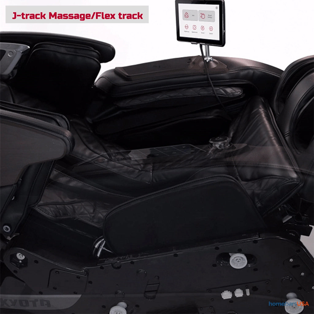 Kyota Nokori Syner-D Massage Chair M980 in Black (Certified Pre-Owned) J-Track Massage / Flex Track
