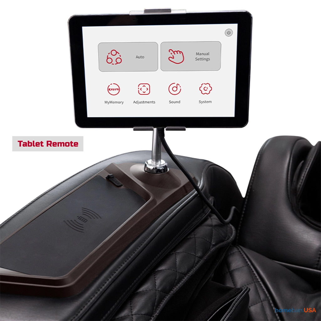 Kyota Nokori Syner-D Massage Chair M980 in Black (Certified Pre-Owned) table remote