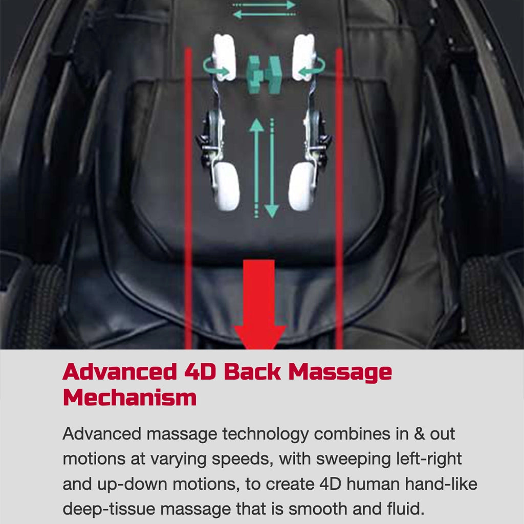 Kyota Yosei 4D Massage Chair M868 (Certified Pre-Owned) Advanced 4D Back Massage Mechanism