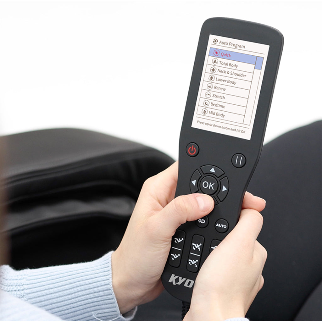 Kyota Yugana 4D Massage Chair M780 in Black remote