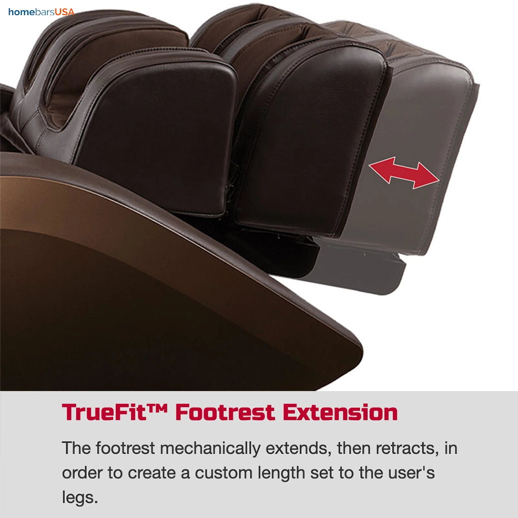 Kyota Yutaka 4D Massage Chair M898 in Black (Certified Pre-Owned) TrueFit Footrest Extension